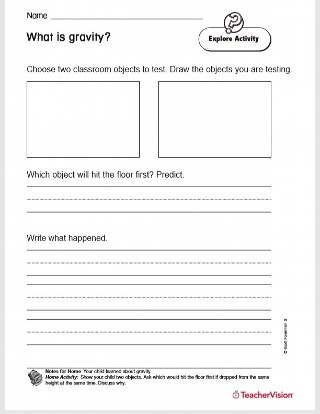 What Is Gravity? | 2nd Grade Gravity Printable - TeacherVision